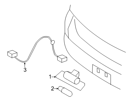2008 Ford Edge Bulbs License Lamp Diagram for 7T4Z13550A
