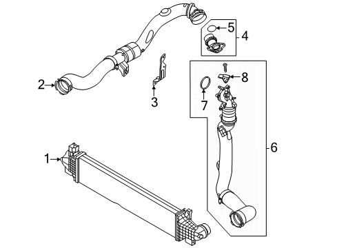 2020 Ford Escape Powertrain Control TUBE - AIR INLET Diagram for LX6Z6F072C
