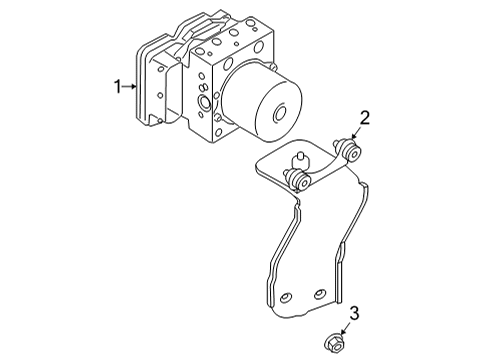 Anti-Lock Brakes Bracket-Hydraulic Mo Diagram for 58920Q5100