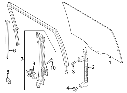 Rear Door SCREW Diagram for ML3Z00817A