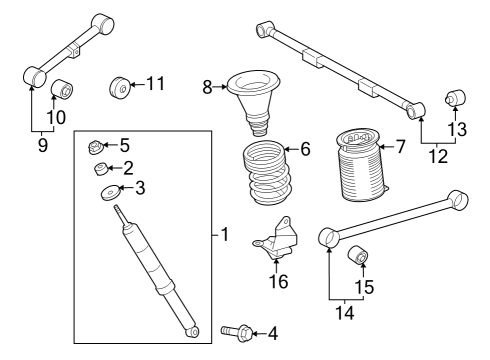 Suspension Components, Lower Control Arm, Upper Control Arm, Ride Control, Stabilizer Bar Ring, O Diagram for 9030104011