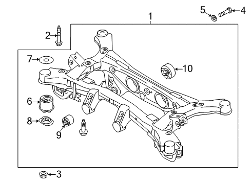2017 Kia Sportage Suspension Mounting - Rear Bolt Diagram for 62492D3100