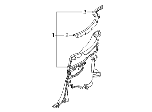 Interior Trim - Quarter Panels Panel Assembly, Quarter Diagram for 6251011090A4
