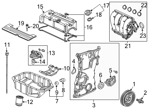 2012 Honda Crosstour Throttle Body Gasket, Throttle Body Diagram for 16176RCAA02