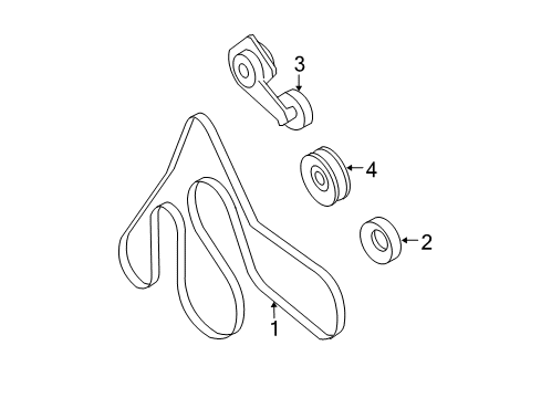 2004 Lincoln Navigator Belts & Pulleys Serpentine Belt Diagram for 3L1Z8620AB
