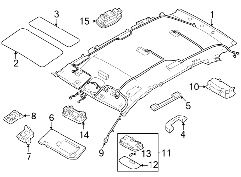 2022 Hyundai Tucson Bulbs HANDLE ASSY-ROOF ASSIST FRONT Diagram for 85340D5000NNB