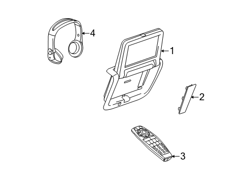 2012 Chevrolet Equinox Entertainment System Components Display Unit Diagram for 23473726