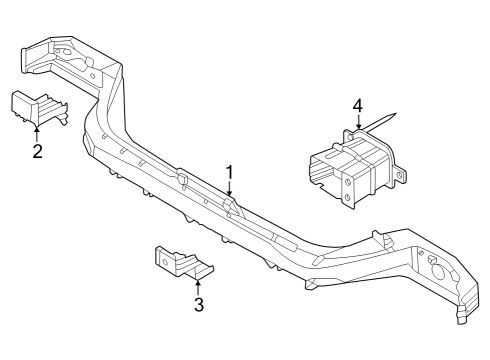 Bumper & Components - Rear BRACKET-RR BEAM LWR MTG, LH Diagram for 86634N9000