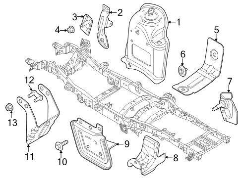 Frame & Components Rear Shield Screw Diagram for W707959S439