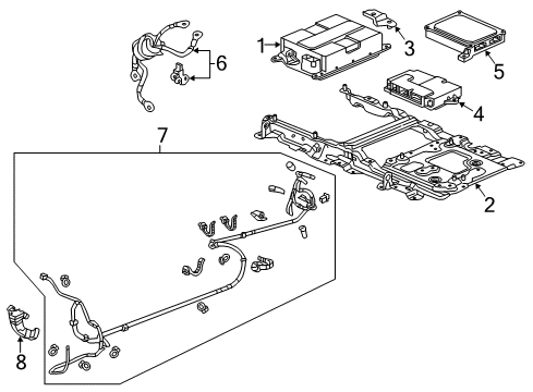 2016 Acura RLX Hybrid Components Cable (Dc-Dc) Diagram for 1F2105K1000