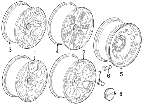 Wheels Center Cap Diagram for 84335832
