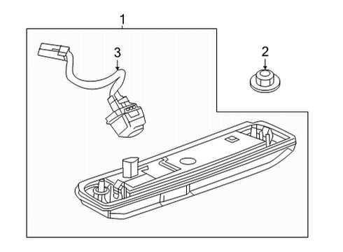 2008 Chevrolet Trailblazer License Lamps MODULE ASM-RR LIC PLT LP Diagram for 42770934