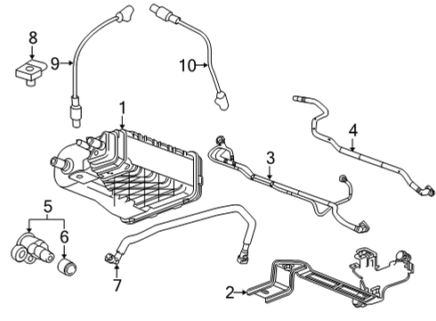2022 Cadillac Escalade Emission Components Canister Hose Diagram for 84886561