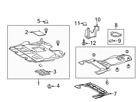 2014 Lexus IS250 Splash Shields Engine Under Cover, No.2 Diagram for 5144230152