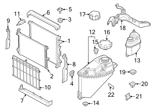 2022 BMW X6 Radiator & Components Fillister Head Screw Diagram for 17117596108
