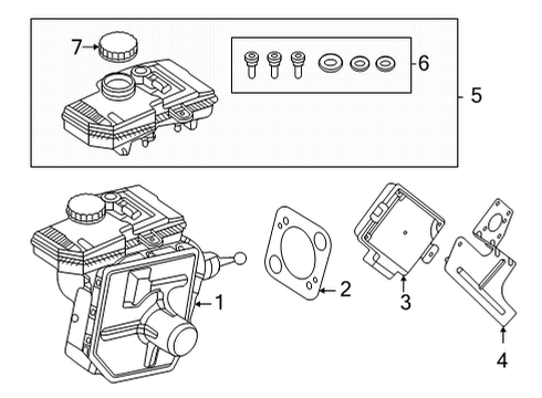 2021 BMW M4 Hydraulic System CLUTCH LINE, INTERIOR Diagram for 21529502593