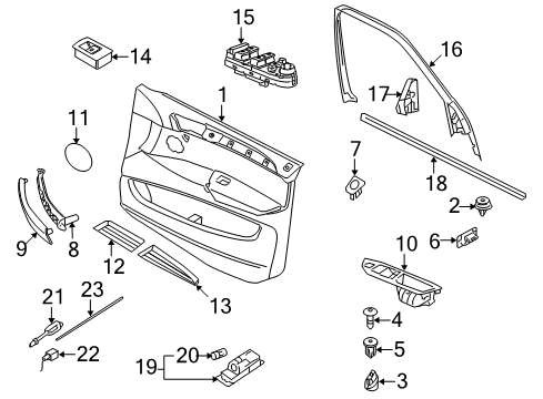2008 BMW X6 Rear Door Fillister Head Self-Tapping Screw Diagram for 07149124462