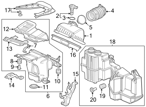 Air Intake COVER, AIR CLEANER Diagram for 1721064SA01