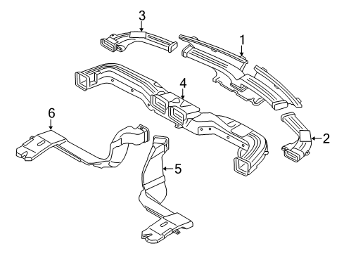 2019 Kia Soul EV Ducts Connector Assembly-Heater Diagram for 97470E4000