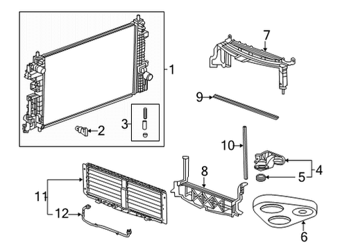 Radiator & Components Lower Bracket Diagram for 42562826
