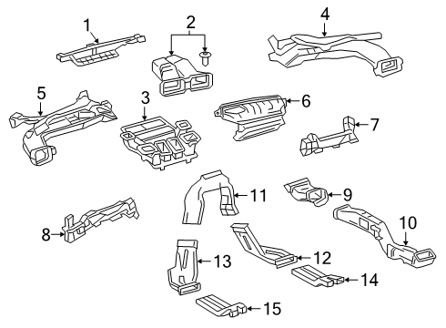 Ducts Duct Console Box N Diagram for 5886276010