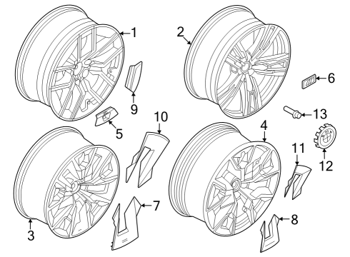 Wheels & Trim Hub Cap Diagram for 36136850834
