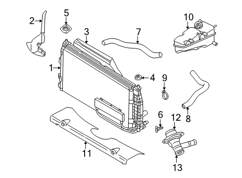 2003 Dodge Intrepid Radiator & Components Housing-THERMOSTAT Diagram for 4792361