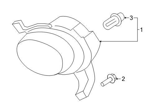 2009 Chevrolet Aveo Fog Lamps Fog Lamp Assembly Diagram for 96650792