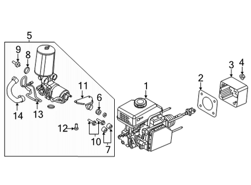 2022 Nissan Frontier Hydraulic System CYL BRAK MASTER Diagram for 460109BU2C