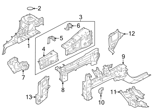 Structural Components & Rails Bracket-Control Unit Diagram for 237146RA0A