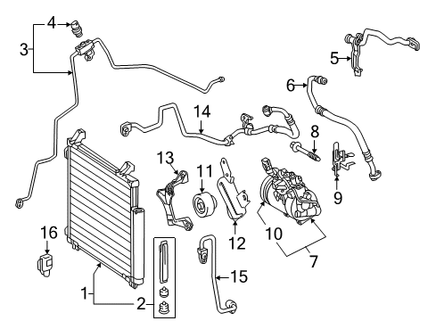 2015 Scion iQ Belts & Pulleys Serpentine Tensioner Diagram for 1662047020