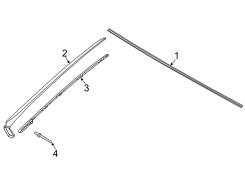 2000 Ford Contour Reveal Moldings Bracket-W/S MLDG MTG Diagram for 86137L3000