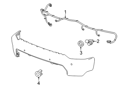 2022 Chevrolet Silverado 2500 HD Parking Aid Harness Diagram for 84540586