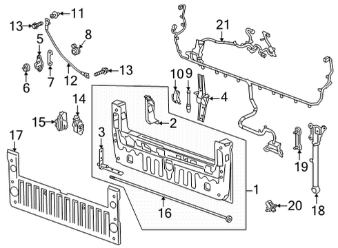 Parking Aid SENSOR ASM-ADVANCED PARK ASST ALARM SI *PAINT TO MAT Diagram for 87821666