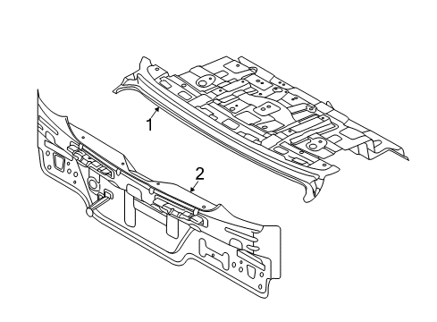 2019 Kia Rio Rear Body Panel Assembly-Rear Pack Diagram for 69300H9200