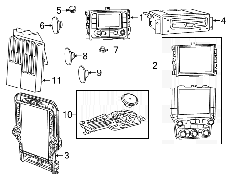 2019 Ram 3500 Automatic Temperature Controls Speaker-Sub WOOFER Diagram for 5064369AB
