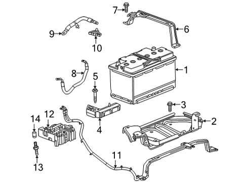 Battery Negative Term Diagram for 11547139