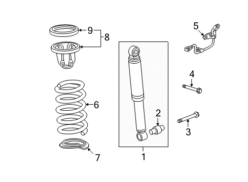 2012 Acura MDX Shocks & Components - Rear Bolt, Damper (Upper) (12X64) Diagram for 90171STXA01