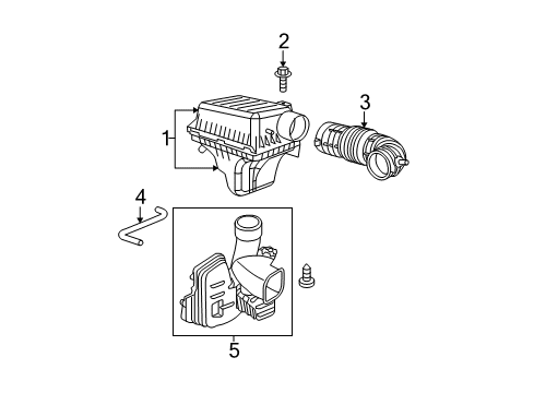 2010 Dodge Charger Air Intake Fuel Clean Air Duct Diagram for 4861950AA