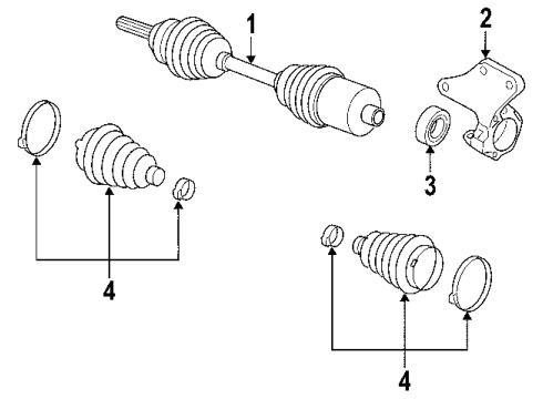 2005 Nissan Quest Front Axle Shafts & Joints Shaft Front Drive Diagram for 39101CK005