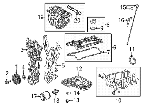 2022 Toyota Corolla Cross Engine Parts, Mounts, Cylinder Head & Valves, Camshaft & Timing, Oil Pan, Oil Pump, Crankshaft & Bearings, Pistons, Rings & Bearings, Variable Valve Timing Rear Mount Diagram for 12363F2060