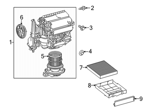 2022 Lexus NX350 Automatic Temperature Controls Filter Diagram for 871390E040