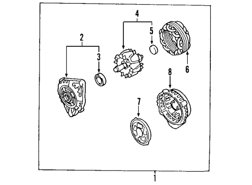 2009 Nissan Rogue Alternator Rectifier Assy Diagram for 23124AU40B