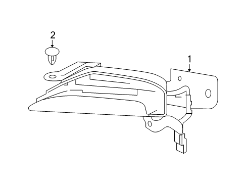 2016 Infiniti Q70L Signal Lamps Turn Signal Lamp Assy-Front, LH Diagram for 261354AM0A