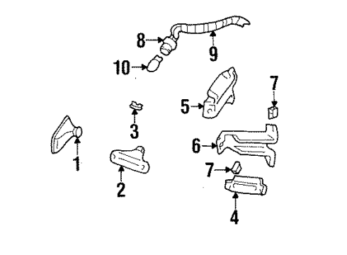 1993 Chevrolet C3500 Rear Lamps - Side Marker Lamps Socket Grommet Diagram for 3698448