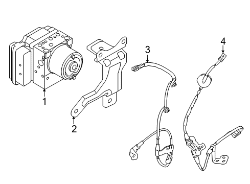 2022 Kia Rio ABS Components Bracket-Hydraulic Module Diagram for 58960H9200