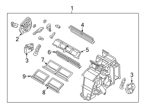 2009 Kia Borrego A/C & Heater Control Units Door Assembly-Temperature Left Diagram for 972132J000