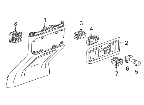 Center Console Seat Heat Switch Diagram for 84819558