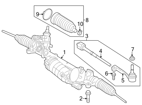 2020 BMW M340i Steering Column & Wheel, Steering Gear & Linkage STEERING GEAR, ELECTRIC Diagram for 32106899679