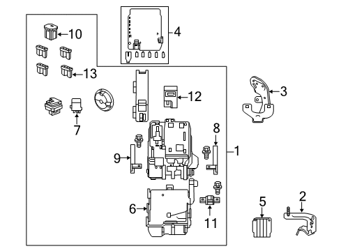 2014 Honda Accord Electrical Components Fuse, Block (40A) Diagram for 38211SNAA21